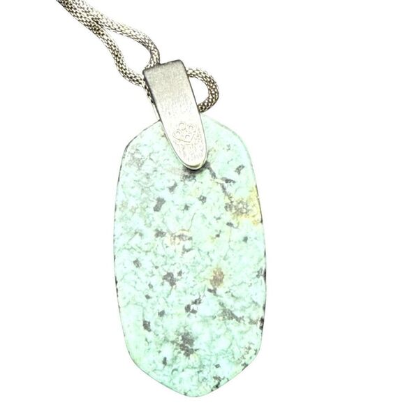 Kendra Scott Danielle Silver with Turquoise Stone Necklace - Picture 6 of 7